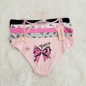 JUICY COUTURE BRAND NEW 5-PACK COTTON SPANDEX PANTIES SIZE L